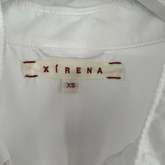 XiRENA White Long Sleeve Romper Button Up Drawstring Waist Lightweight Size XS - Picture 9 of 10